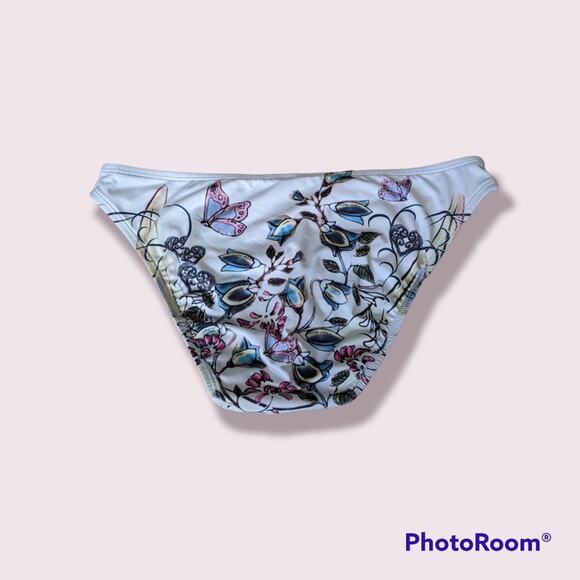 Lucky Brand White with Floral Bikini Bottoms L - Picture 2 of 5